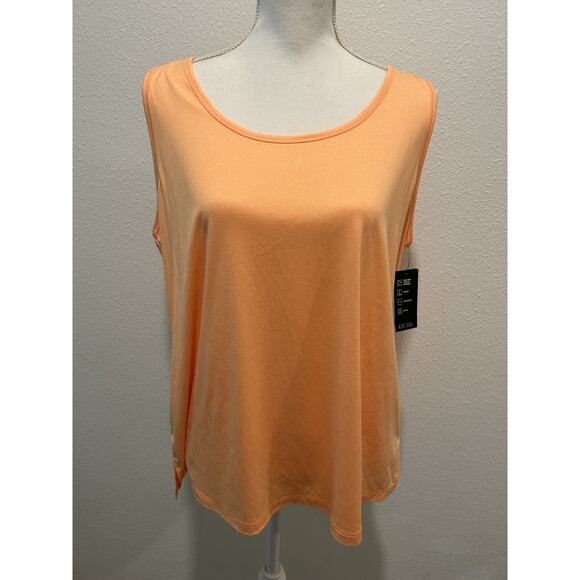 ID Ideology Women's Plus Size Solid Essentials Melon Sorbet Athletic Top Stretch - Picture 1 of 5